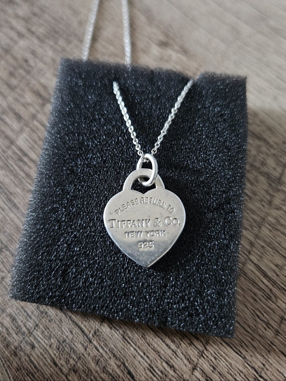 Tiffany & Co. Sterling Silver Heart Tag Pendant Necklace - Silver